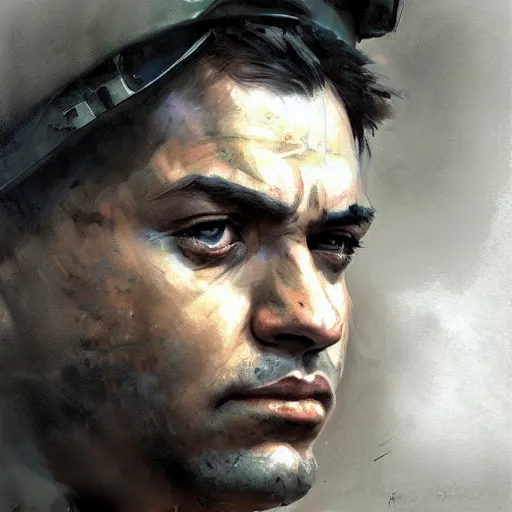 Image similar to portrait of a spanish communist jose diaz ramos, colourised, face portrait, epic, tragic, military art, fantasy, dieselpunk, hd shot, digital portrait, beautiful, artstation, comic style, by artgerm, guy denning, jakub rozalski, magali villeneuve and charlie bowater