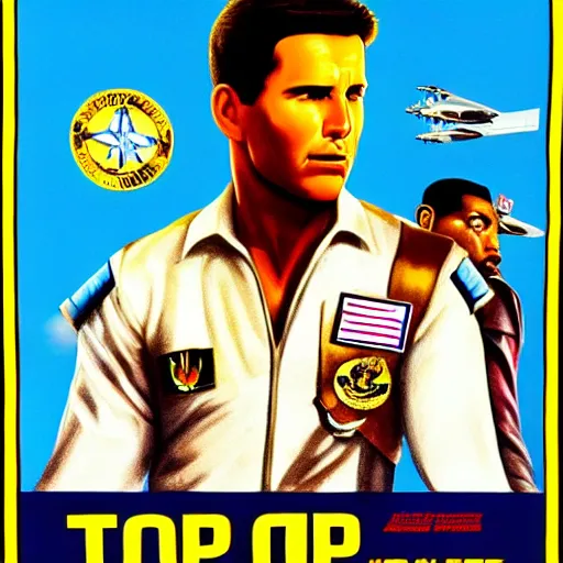 Prompt: painted movie poster for top gun, ghana movie poster style