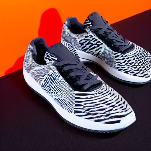 Image similar to sport shoes with checkerboard pattern, product photo, studio lighting, highly detailed