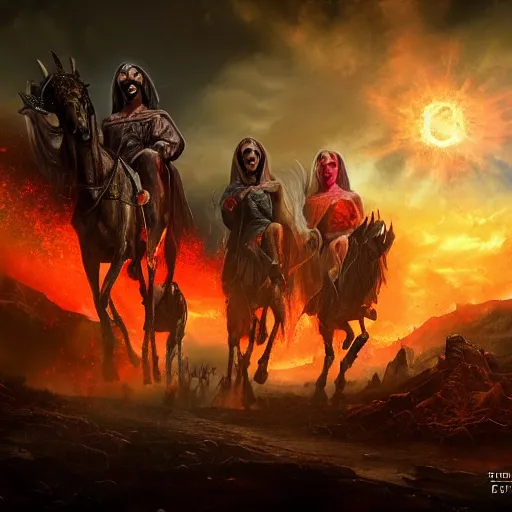 the final judgment and the arrival of the 4 horsemen | Stable Diffusion ...