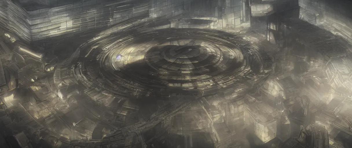 Image similar to dystopian reichstag Germany, futuristic digital painting, concept art, volumetric lighting, warm lighting, trending on artstation, high detail, sci fi, gothic, vivid colours