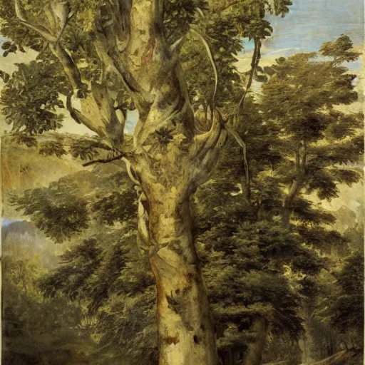 Prompt: atlas texture map megascans, tree branches white background illustrated by eugene von guerard, ivan shishkin, john singer sargent