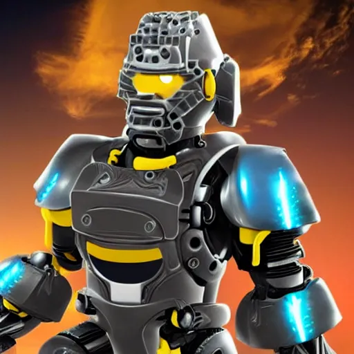 Image similar to Bionicles character with the face of Joe Biden