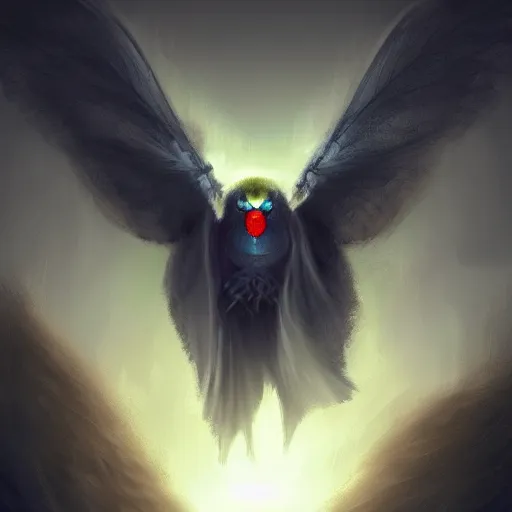 Image similar to a mothman in the style of john park, digital art painting, winning award image, matte painting, superb, trending in artstation