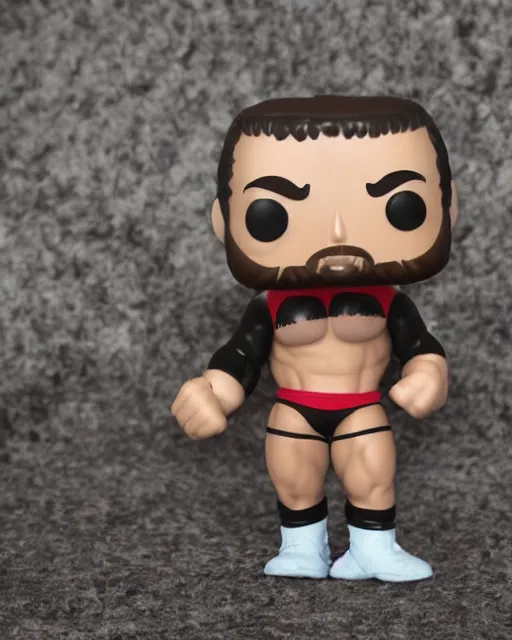 Image similar to Wrestler Funko Pop. Photographic, photography