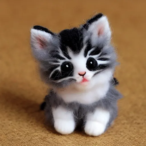 Image similar to very small cute kitten stuffed animal,