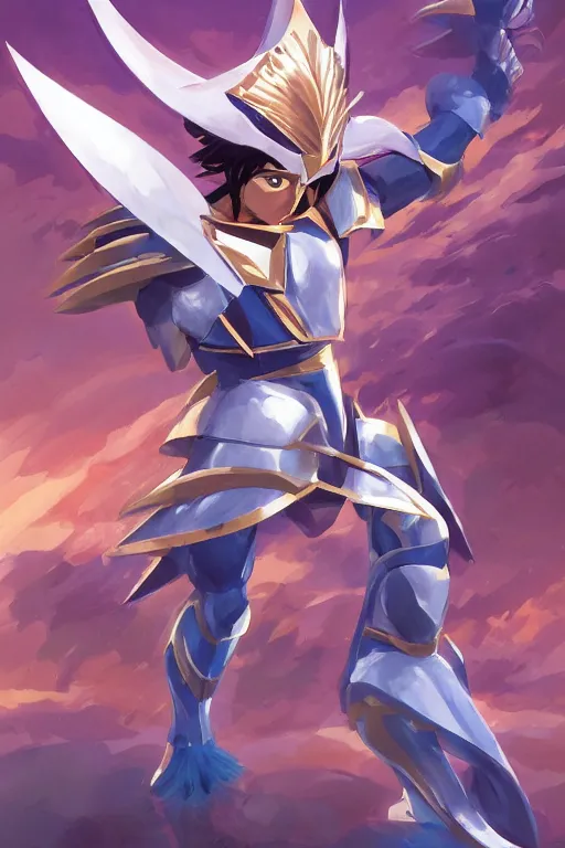 Image similar to 3 d 2 0 2 2 knights of the zodiac saint seiya battle for sanctuary hero suit armor comics mask minimalist, behance hd by jesper ejsing, by rhads, makoto shinkai and lois van baarle, ilya kuvshinov, rossdraws global illumination