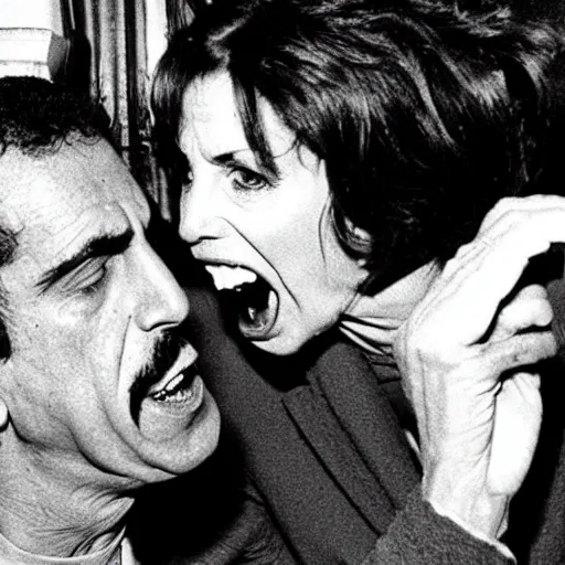 Prompt: frank zappa punching nancy pelosi