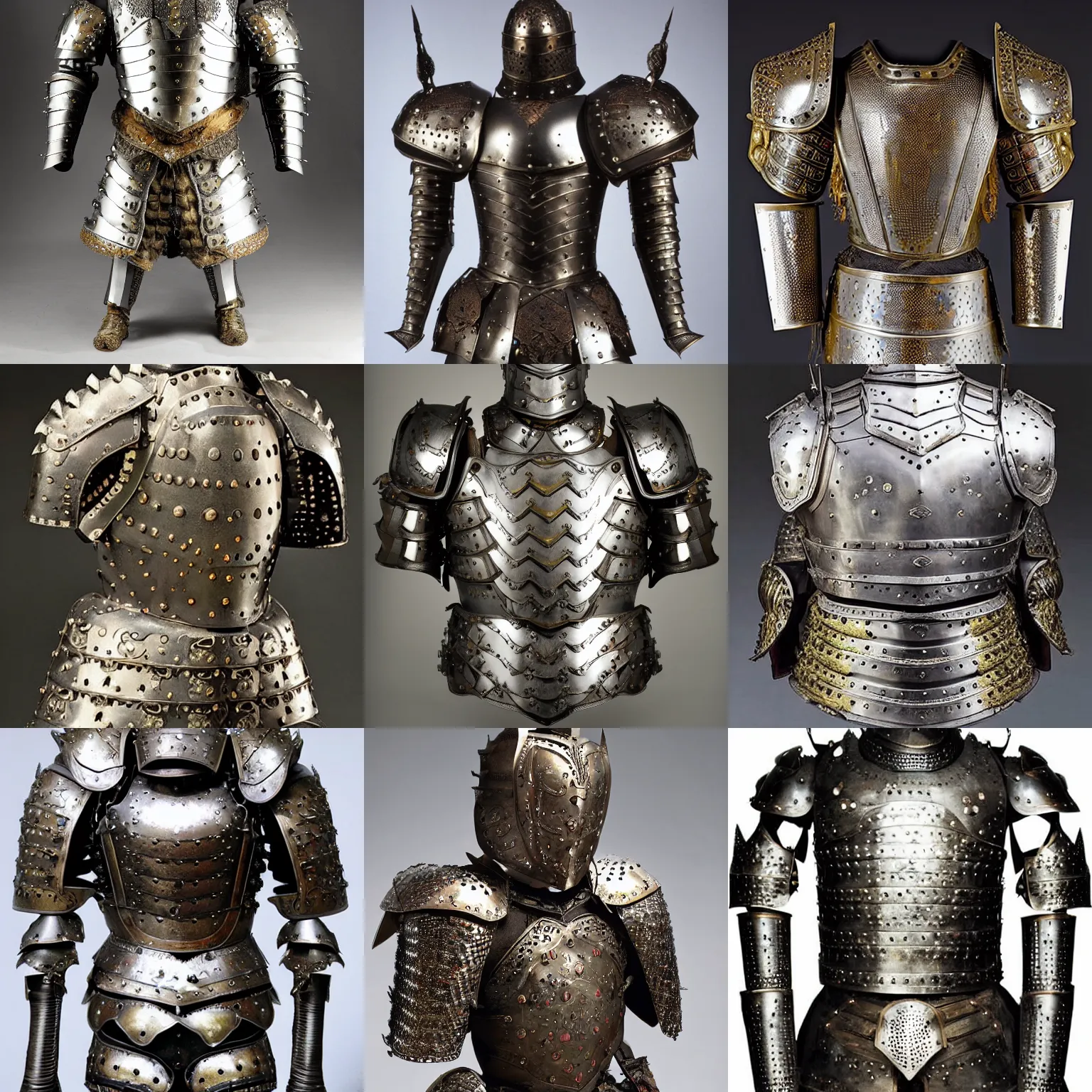 Prompt: a set of armor so ornamental it hurts to see