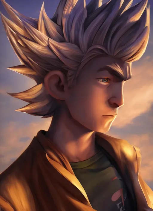 Image similar to An epic fantasy comic book style portrait painting of a young blonde boy thief, yu-gi-oh style, unreal 5, DAZ, hyperrealistic, octane render, cosplay, RPG portrait, dynamic lighting