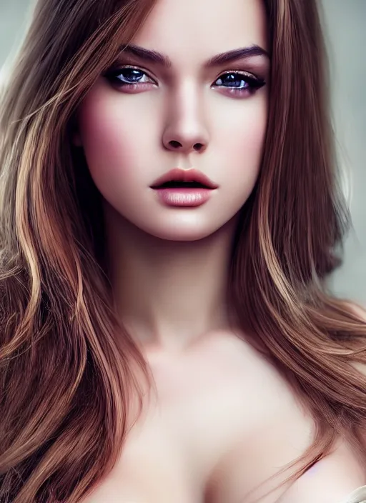 Image similar to a gorgeous female photo, professionally retouched, soft lighting, realistic, smooth face, full body shot, torso, dress, perfect eyes, wide angle, sharp focus on eyes, 8 k high definition, insanely detailed, intricate, elegant, film photo by artgerm and jason chan and mark litvokin