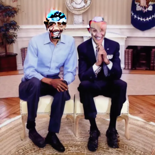 Image similar to Obama and Biden hanging out, anime HD