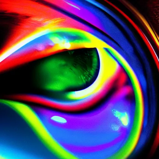 Image similar to extreme close - up shot of a tear in the fabric of time. imax, 7 0 mm. digital live - action. concept art. dramatic lighting. spin ( novel ). neo - noir science fiction. skittles.