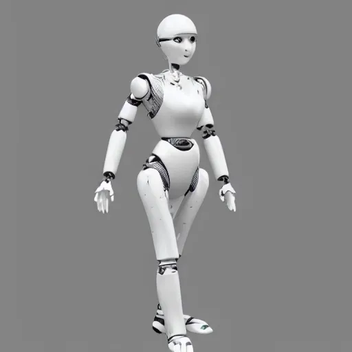 Prompt: ancient womanized humanoid robot, photorealistic