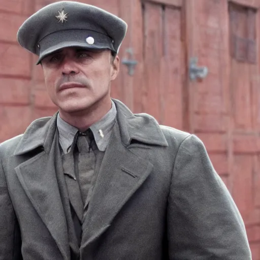 Prompt: Christoph Waltz as the villain in saving private Ryan