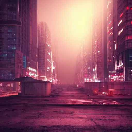 Prompt: a dystopian city at night, octane render, 8 k, depth of field, by wlop