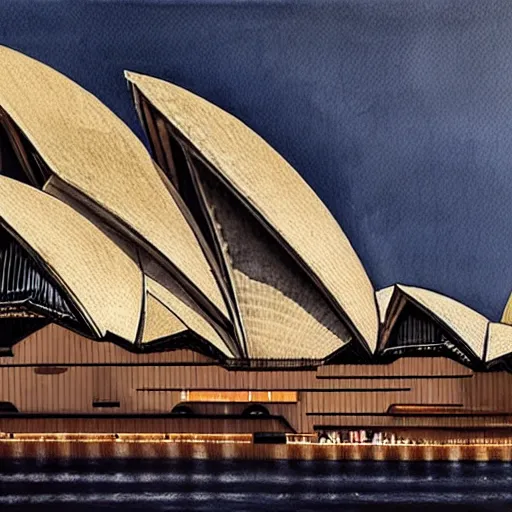 Prompt: the Sydney Opera House made of wine, Greg Rutkowski