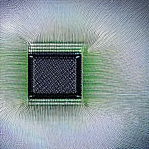 Image similar to a macro photo of a microchip