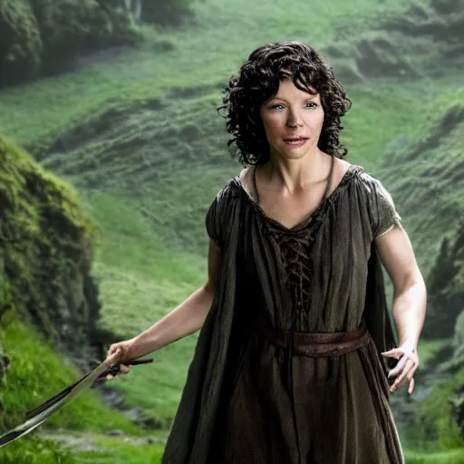 Prompt: Evangeline Lilly as Frodo