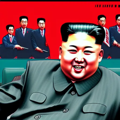 Prompt: kim jong - un in gta v