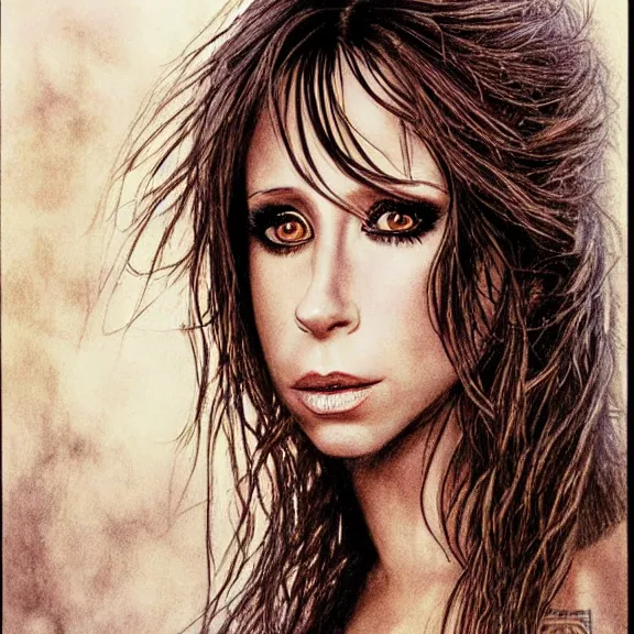 Image similar to a highly detailed portrait of jennifer love hewitt in the style of luis royo.