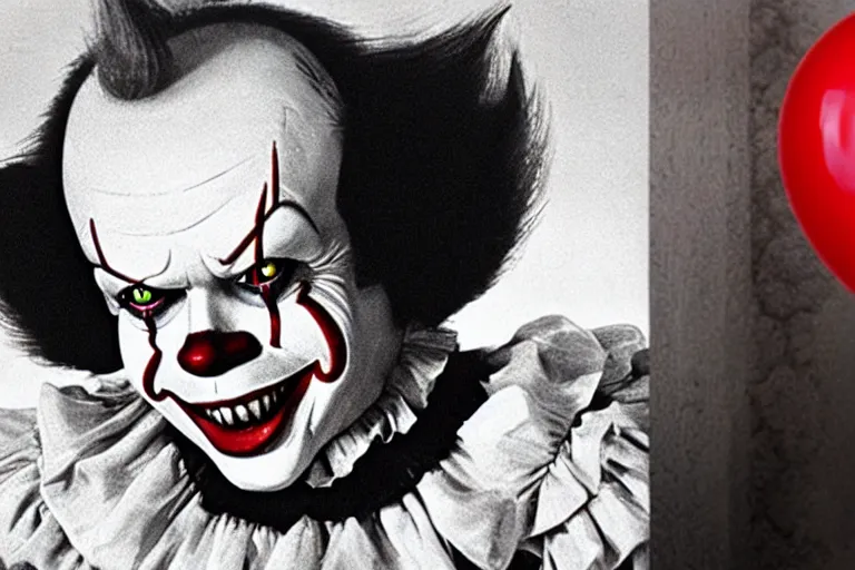 Image similar to Jack Nicholson as pennywise on the movie it