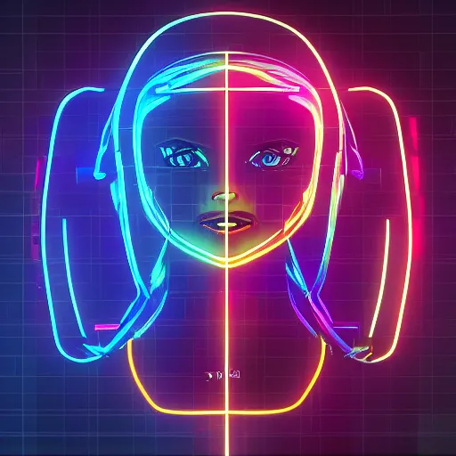 Prompt: the most original and beautiful profile picture on discord, symetrical, 4 k, beautiful gorgeous digital art, trending on artstation, neon lights