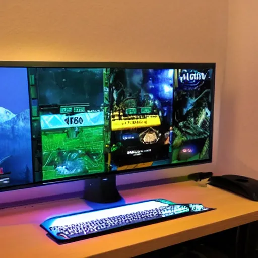 Image similar to gaming monitor under rain