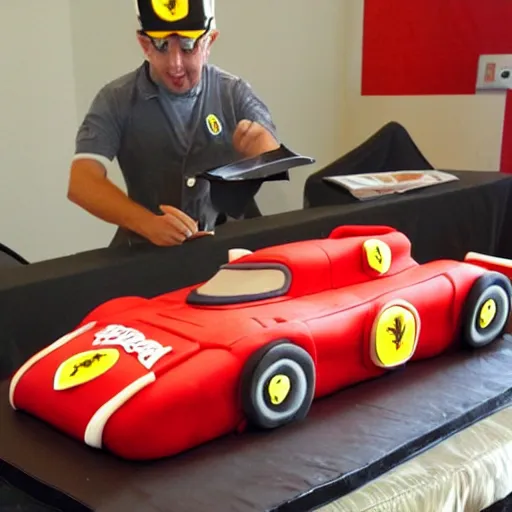 Ferrari Car Cake Top 2 - Topcake Ireland