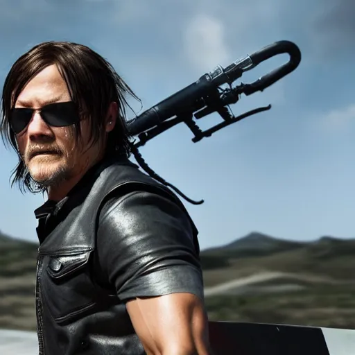 Image similar to Norman reedus As Ghostrider hyper realistic 4K quality