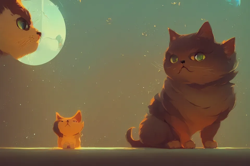 Image similar to cute cat, by victo ngai and andreas rocha and greg rutkowski, trending on artstation, unreal engine, 8 k hd wallpaperjpeg artifact, blur, artfact