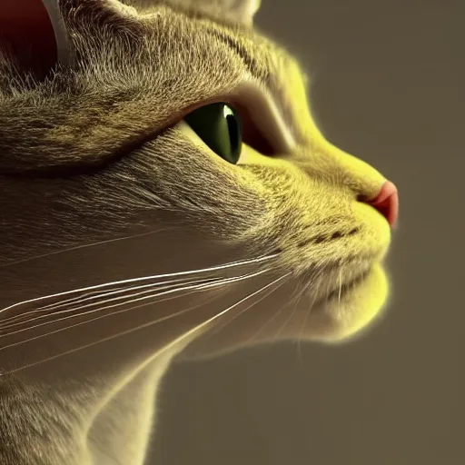 Image similar to yellow cat with the texture of a lemon, dslr, 8 k, octane beautifully detailed render, silly mood, cinematic lighting, detailed photo, masterpiece, volumetric lighting, ultra realistic, highly detailed, high quality, lossless, photorealistic