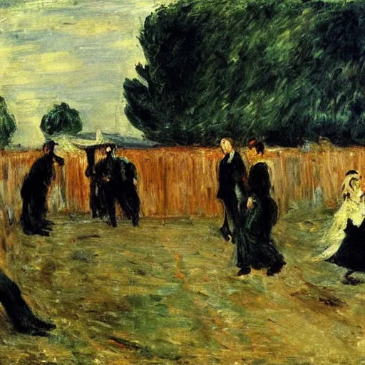 Image similar to this is hell, oil painting by max liebermann