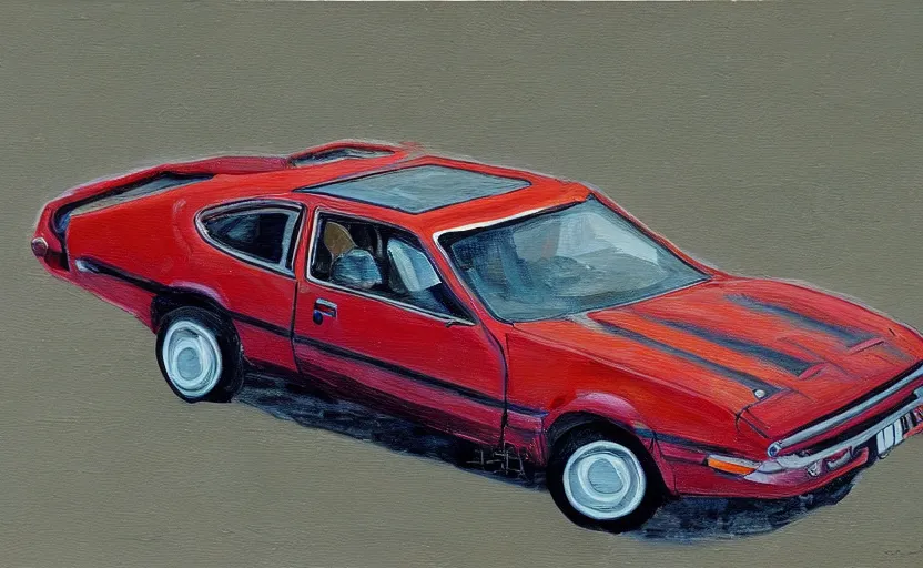 Image similar to a painting of a ford pinto