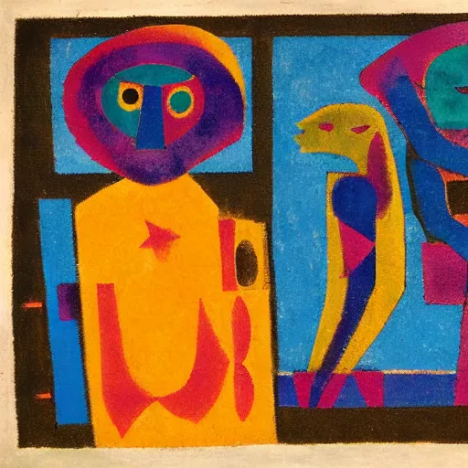 Prompt: Art by Rufino Tamayo