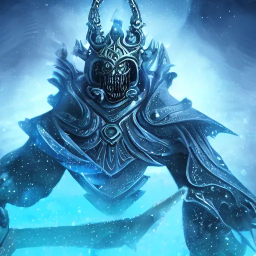 Image similar to female lich king swimming in a pool 4k