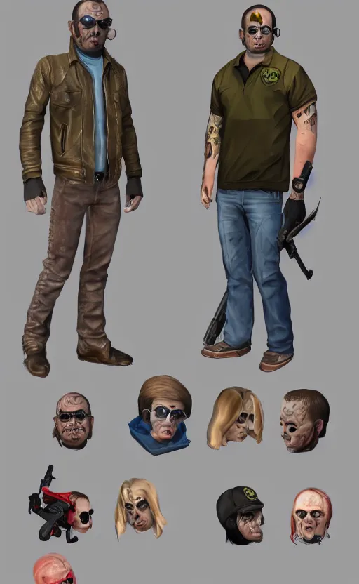 Image similar to matt demon as a gtav character, detailed