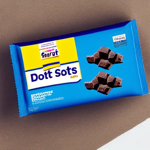 Image similar to Ritter Sport chocolate with dog poop flavour, product shot, photo