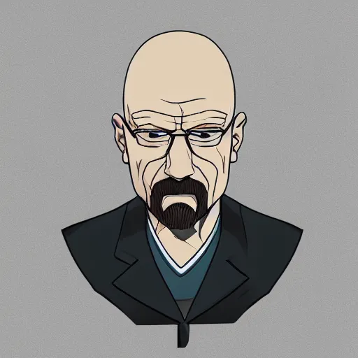 Image similar to walter white as danganronpa character, digital art