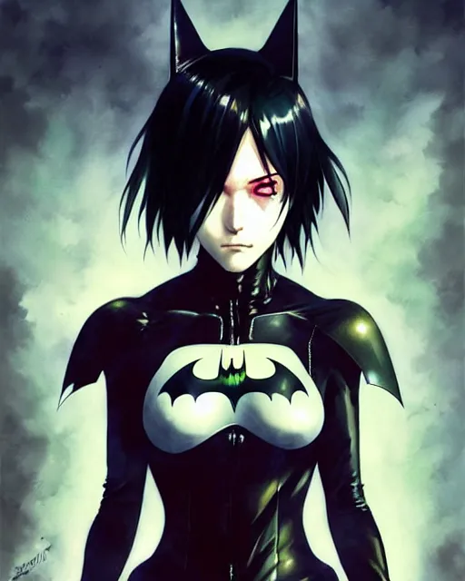 Prompt: portrait Anime Batman grunge punk sharp fine-face, pretty face, realistic shaded Perfect face, fine details. Anime. Gotham realistic shaded lighting by katsuhiro otomo ghost-in-the-shell, magali villeneuve, artgerm, rutkowski Jeremy Lipkin and Giuseppe Dangelico Pino and Michael Garmash and Rob Rey