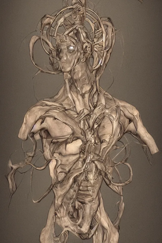 Prompt: concept art, 12 human body with zodiac head