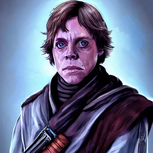 Image similar to Luke Skywalker in Dead By Daylight game, concept art