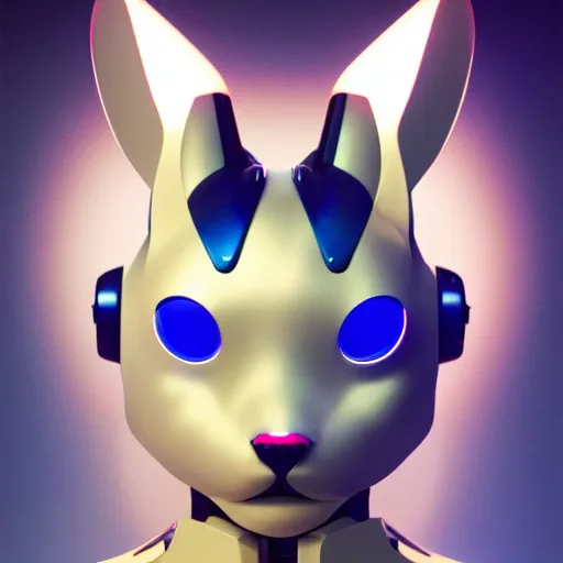 Image similar to product photo of a futuristic stylized pet robot, kitten puppy teddy mix, cute robot face, kindchenschema, large ears, large tail, by artgerm and greg rutkowski and marc newson, alphonse mucha, zaha hadid, side view, volumetric light, detailed, octane render, midsommar - t