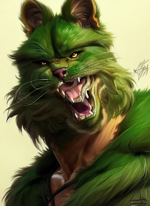 Prompt: portrait of aggressive furry cristiano ronaldo, d & d, muscular! green, fantasy, intricate, elegant, highly detailed, digital painting, artstation, concept art, smooth, sharp focus, illustration, art by artgerm and greg rutkowski and alphonse mucha