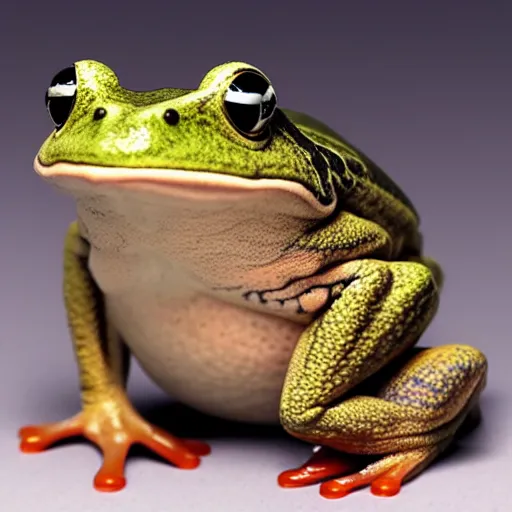 Image similar to an anthropromorphic frog