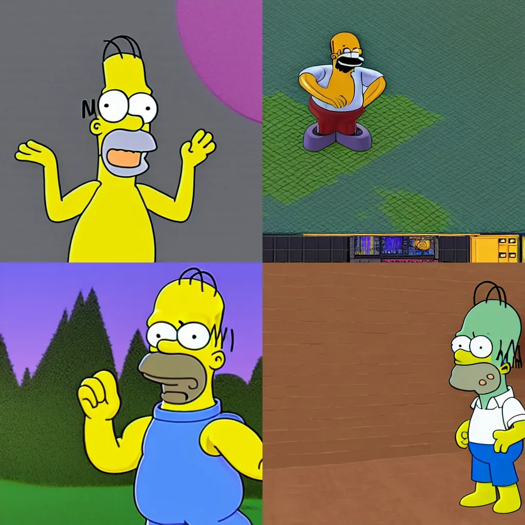 Prompt: 3d homer simpson as a boss in elder ring