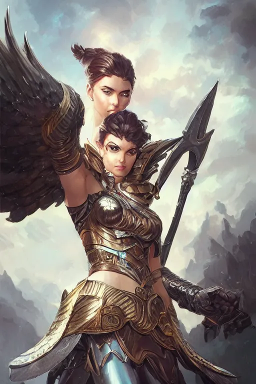 Image similar to amazon valkyrie athena, d & d, fantasy, portrait, highly detailed, headshot, digital painting, trending on artstation, concept art, sharp focus, illustration, art by artgerm and greg rutkowski and magali villeneuve