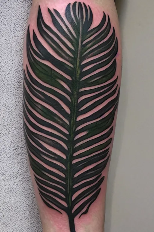 Image similar to tattoo of a monstera deliciosa leaf and a alocasia zebrina leaf, intricate, elegant, thin lines