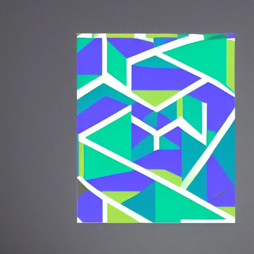 Image similar to geometric storefront light green, light blue, light yellow, light purple