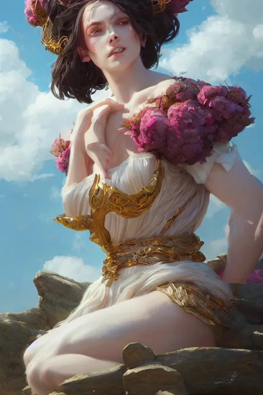 Prompt: goddess of the sweet land, highly detailed, digital painting, artstation, concept art, smooth, sharp focus, illustration, unreal engine 5, 8 k, art by artgerm and greg rutkowski and edgar maxence